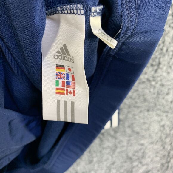 Vtg Y2K Adidas Jacket 3 Stripes Full Zip Track Blue Sz XL Hip Hop - Picture 9 of 13